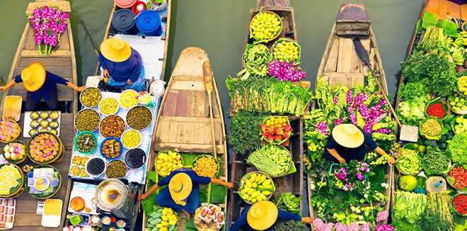 Топ 5 Плавучие Рынки Бангкока - самые популярные плавучие рынки в бангкоке