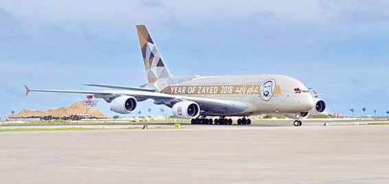 MALDIVES INAUGURATES NEW INTL RUNWAY WITH HISTORIC ETIHAD AIRWAYS A380 FLIGHT